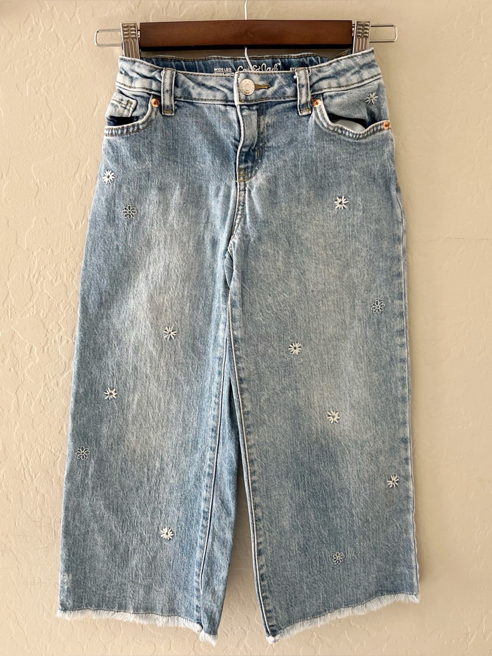 Cat & Jack Embroidered Wide-Leg Jeans